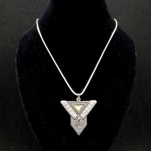 Nuri art deco pendant sterling silver necklace